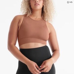 NWT Knix High Neck Seamless Bra Racerback Sports Bra Rosewood Size XXL